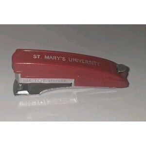 Vintage Swingline Small Red Stapler St. Mary's University Logo Made In USA